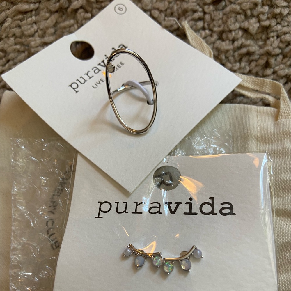 Earrings and ring size 6